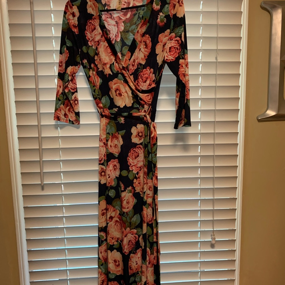 Floral, wrap maxi - DVF knockoff